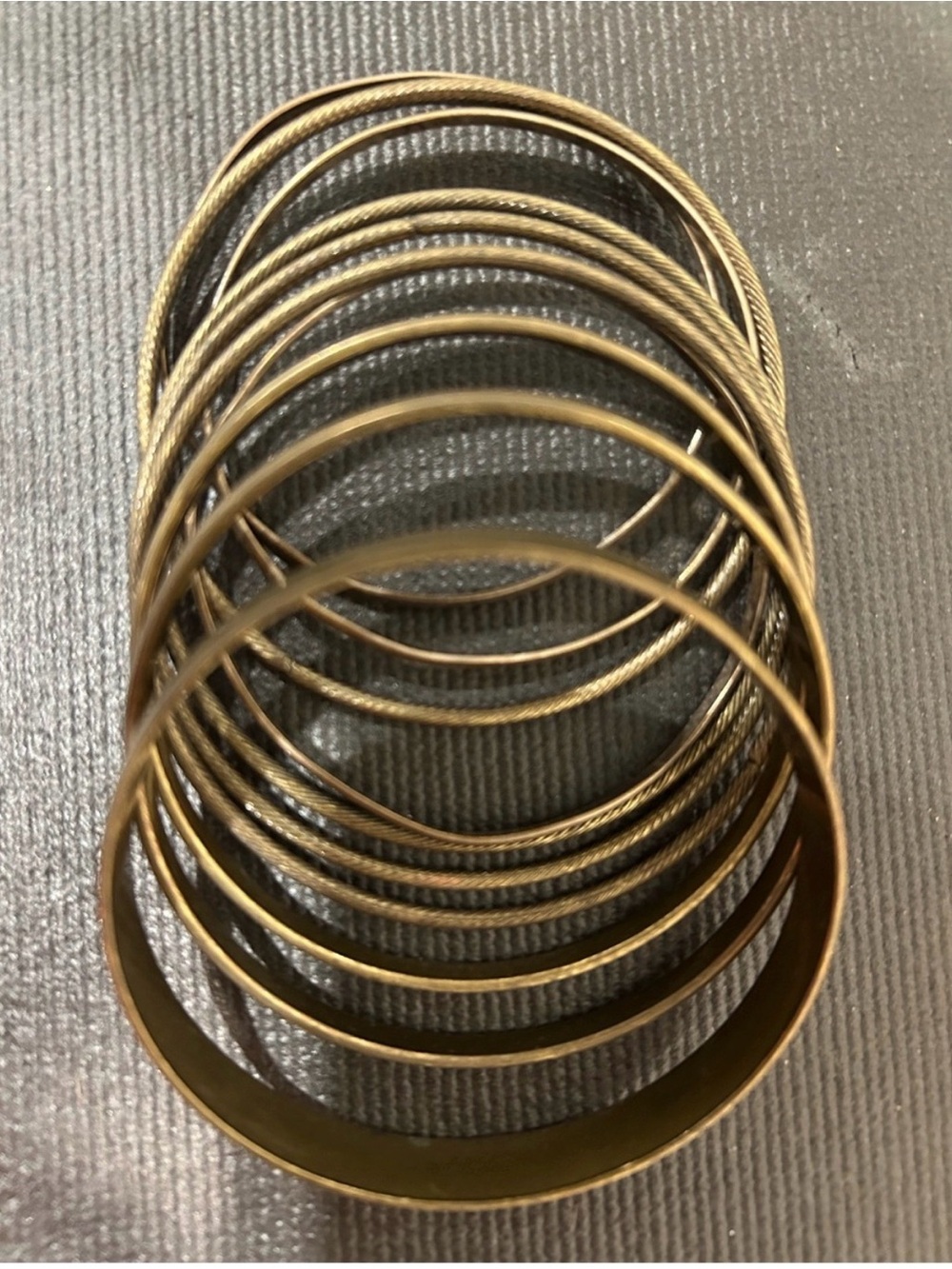 Gold-Tone Stacked Bangle Bracelet Set - Women Jewelry